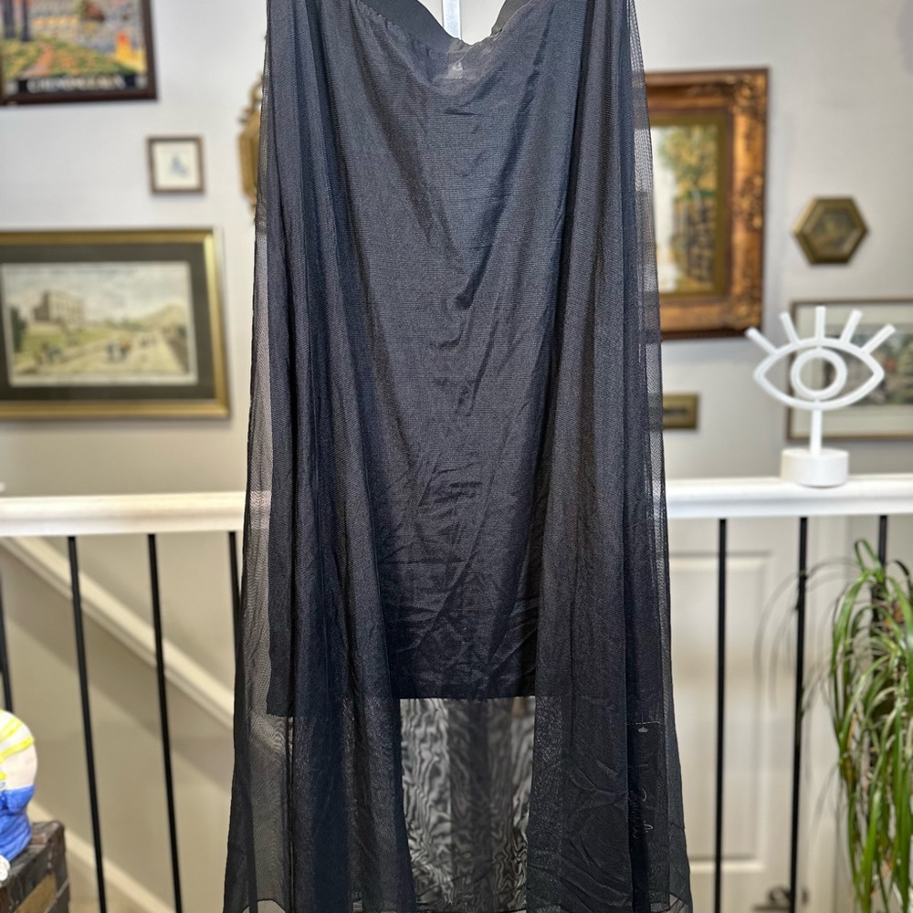 Sympli Black Reversible Moxie Maxi Skirt Mesh Overlay Size 10 - Picture 17 of 17